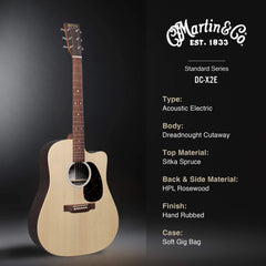 Martin DC-X2E Rosewood X Series Satin Natural | Music Experience | Shop Online | South Africa