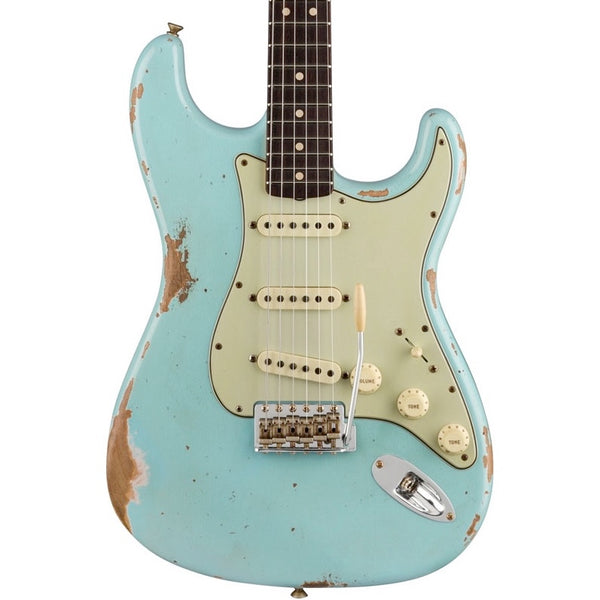 Fender Custom Shop 1963 Stratocaster Heavy Relic Aged Daphne Blue | Music Experience | Shop Online | South Africa